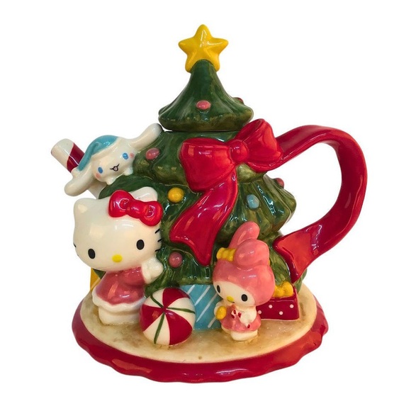 Hello Kitty And Friends Christmas Tree Teapot - Picture 1 of 1